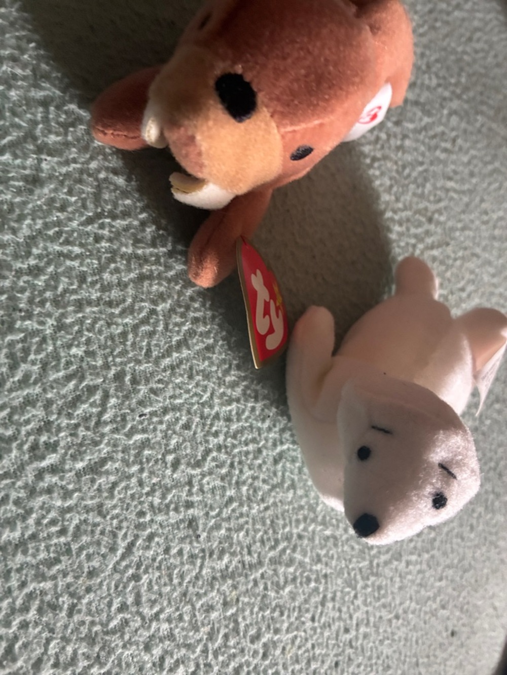 Ty Mini Plush Bears - Brown & White Duo